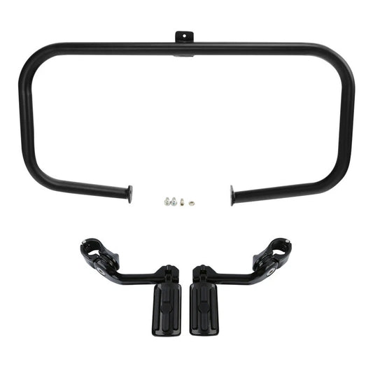 Engine Guard Highway Bar Footpegs Long Pegs Mount Fit For Harley Touring 1997-08