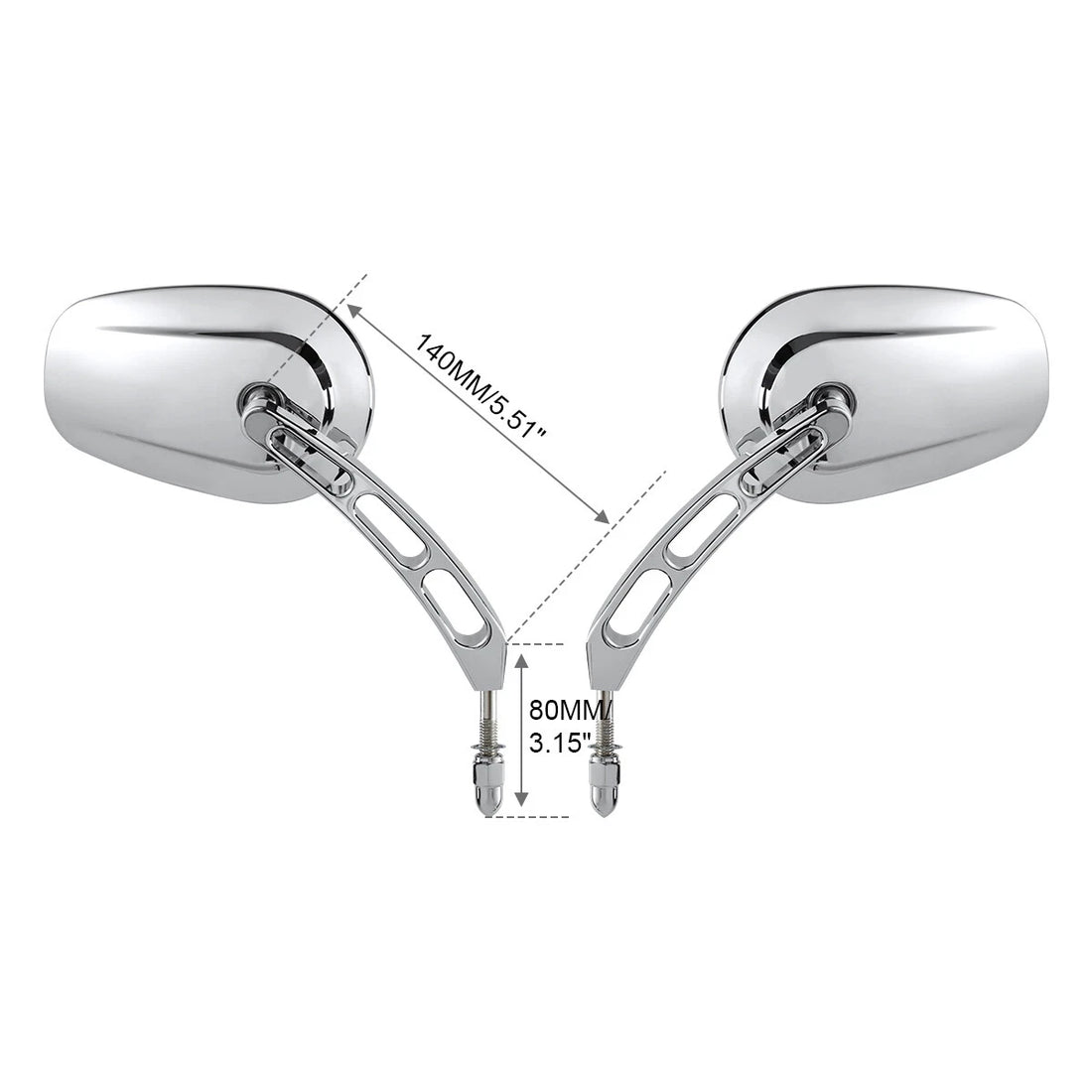 8mm Rearview Mirrors For Harley Sportster Iron 883 1200 Forty Eight Seventy Two