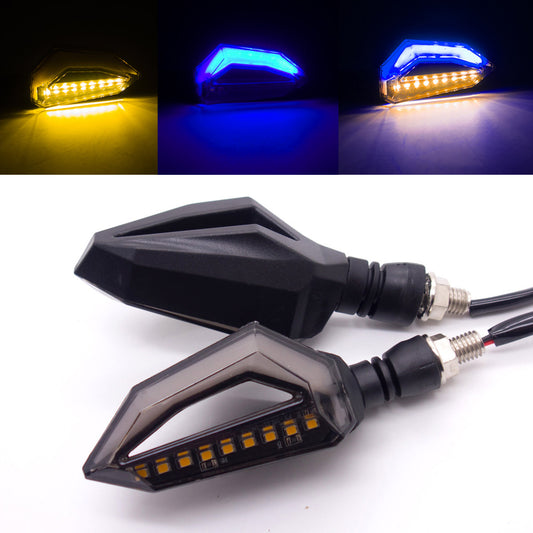 Motorcycle Black LED Double Color Turn Signal Indicator Blinker Light For Yamaha