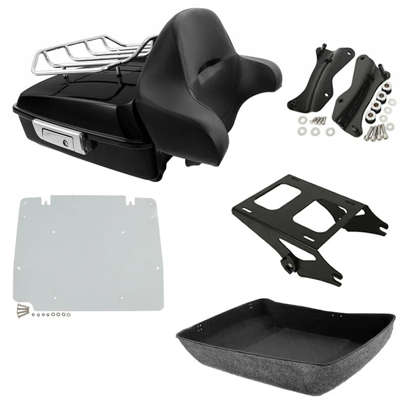 Chopped Trunk Pad Rack Mount Docking Plate Fit For Harley Touring models 2014-26