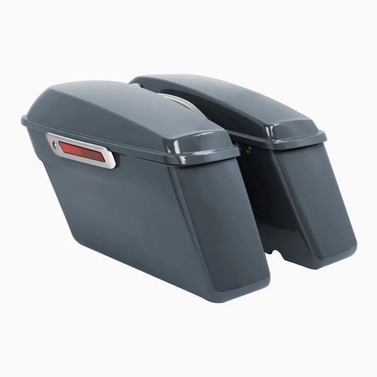 Hard Saddlebags Fit For Harley Touring Cvo Road Glide 2014-2023 18 Gunship Gray