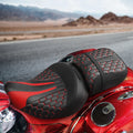 Black Red 2-Up Seat Saddle Fit For Indian Chieftain Dark Horse 2016-2024
