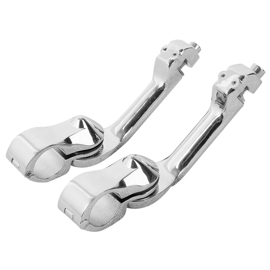 1.25" Adjustable Highway Long Angled Foot Pegs Mount Fit For Harley Touring Dyna