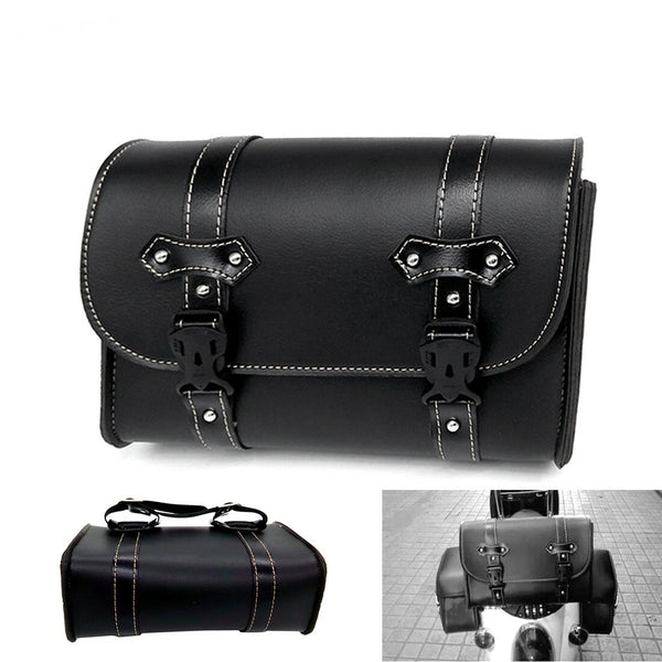 Universal Motorcycle Scooter Ssddlebag Tool Bag PU Leather Storage Pouch Bag