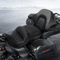 Driver Passenger Seat Backrest Fit For Harley Touring Road King 14-23 Black+Blue