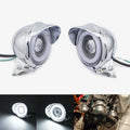 2X LED Passing Spot Fog Light Angel Eye Light For Harley Bobber Touring Custom