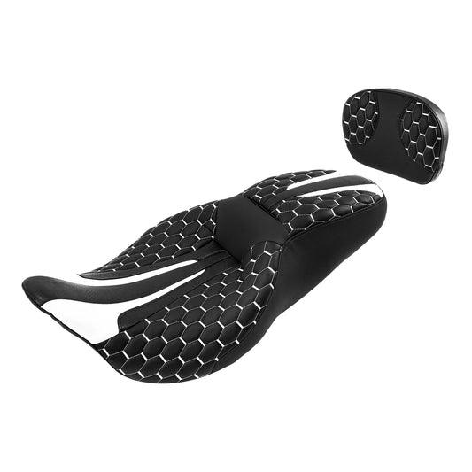 Rider Driver Passenger Seat & Sissy Bar Backrest Fit For Harley Touring 2009-23