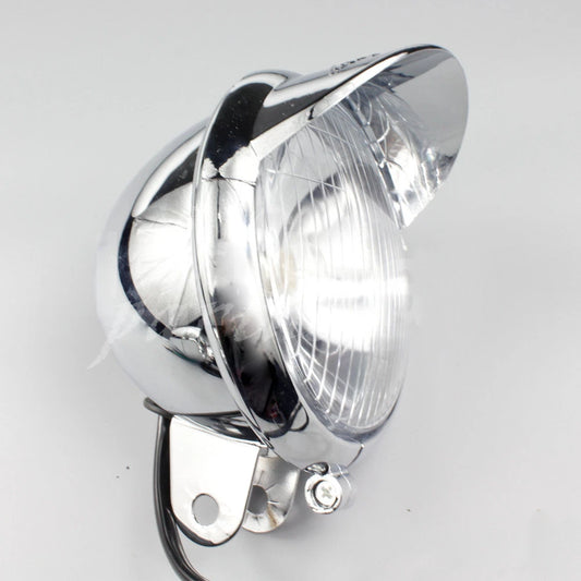 Chrome Universal Motorcycle Fog Lamp Headlight For Harley Honda Yamaha Suzuki