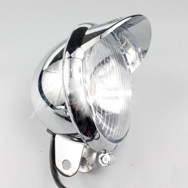 Chrome Universal Motorcycle Fog Lamp Headlight For Harley Honda Yamaha Suzuki