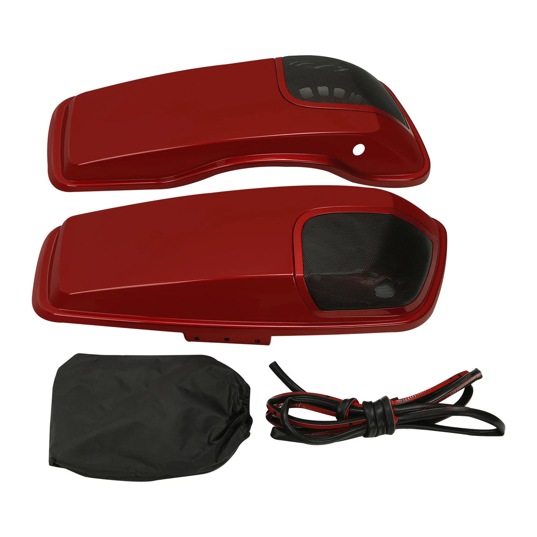 5x7'' Saddlebag Speaker Lids Fit For Harley Touring Road Glide 14-24 Wicked Red