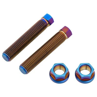 Tusk Titanium Axle Adjuster Bolts Burnt Blue For Husqvarna FC 350 2014-2025