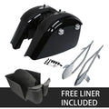 Vivid Black Hard Saddlebags Electronic Latch Rail Fit For Indian Chieftain 14-18
