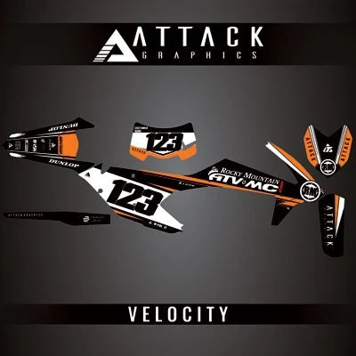Attack Graphics KTM_C_25_VELOCITY Custom Velocity Complete Bike Graphics Kit