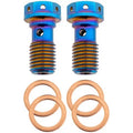 Tusk TBM1012519 Titanium Banjo Bolt Kit Burnt Blue M10x1.25