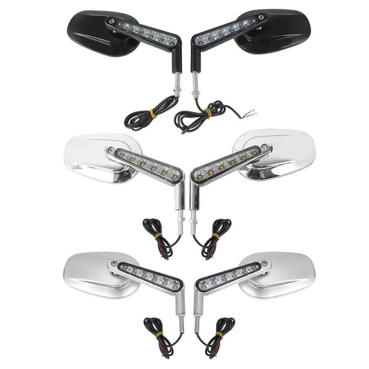 Rear View Mirrors LED Turn Signal For Harley Muscle V Rod V-ROD Vrscf 2009-2017