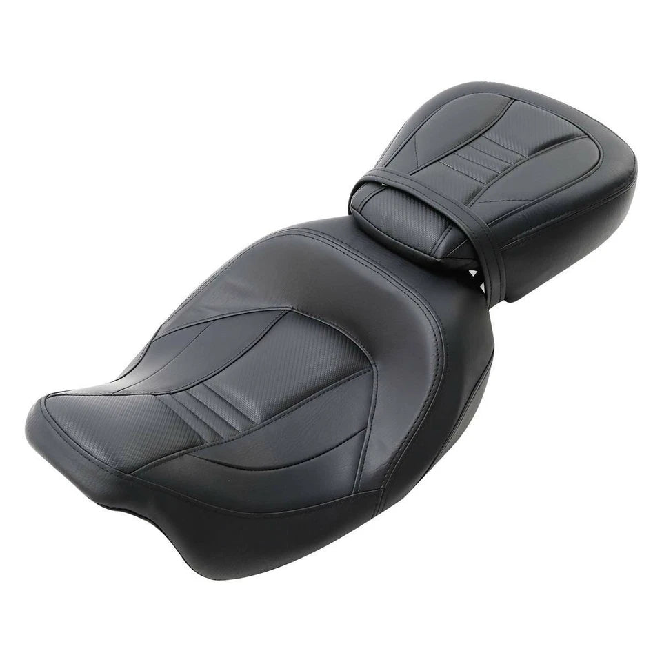 Black Driver Passenger Seat Pillion Fit For Harley Road King Special 2009-2023