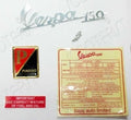 FOR Vespa 150 Brass Red Black Piaggio Legshield Set@vd