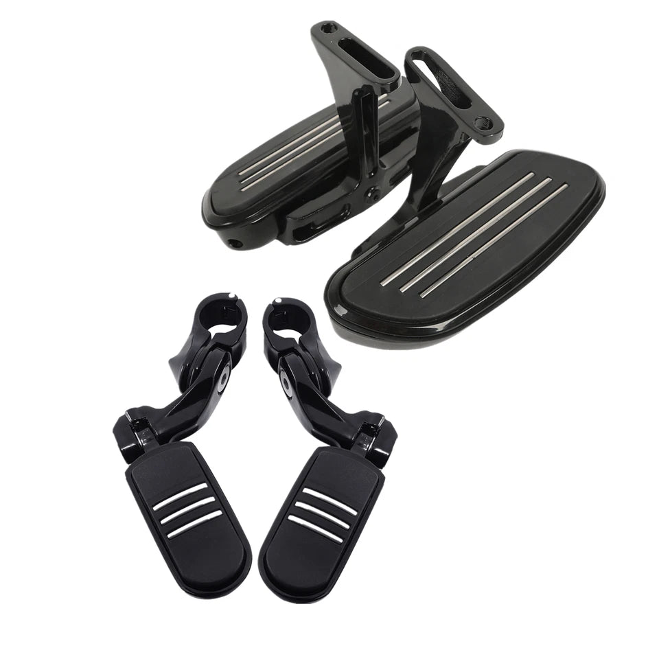 Pegstreamliner Rear Floorboard 1.25'' Footpegs Fit For Harley Touring 1993-25