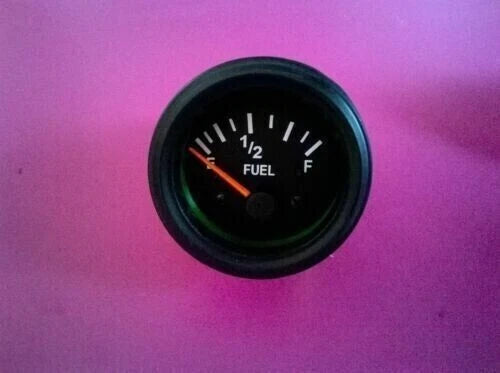 2" /52mm Fuel Gauge 240 ohms empty 30 ohms Full-Black Face black For Bezel