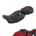 PU Driver Passenger Two Up Seat Fit For Harley Touring Road Street Glide 09-23
