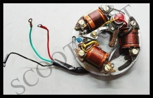 FOR Vespa Stator Plate Assy 6V 5 Wire Point Type Vbb VN VM VL 150 Super Sprint