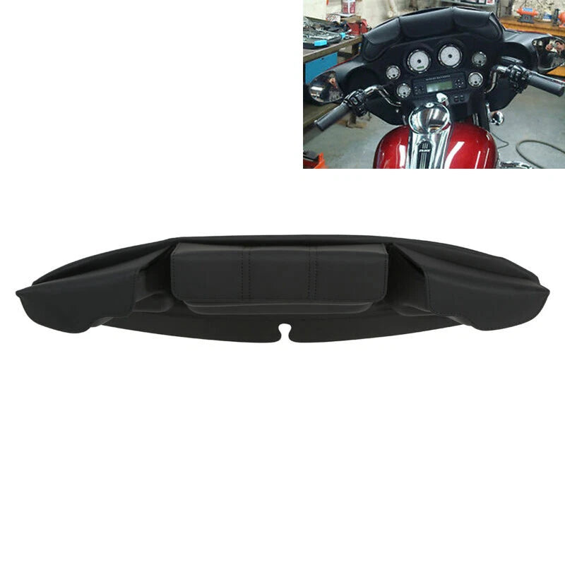 3 Pocket Windshield Bag Fairing Pouch Fit For Harley Electra Glide 2014-2024