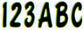 3" Letter & Number Kit Black /KIWI