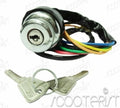 FOR Lambretta Ignition Switch Chrome Body Brass Key 3 Point GP DL SX Series 2 @v