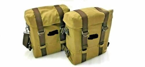 Military Pannier Olive Bags Pair Suitable For Royal Enfield Classic 350cc 500cc
