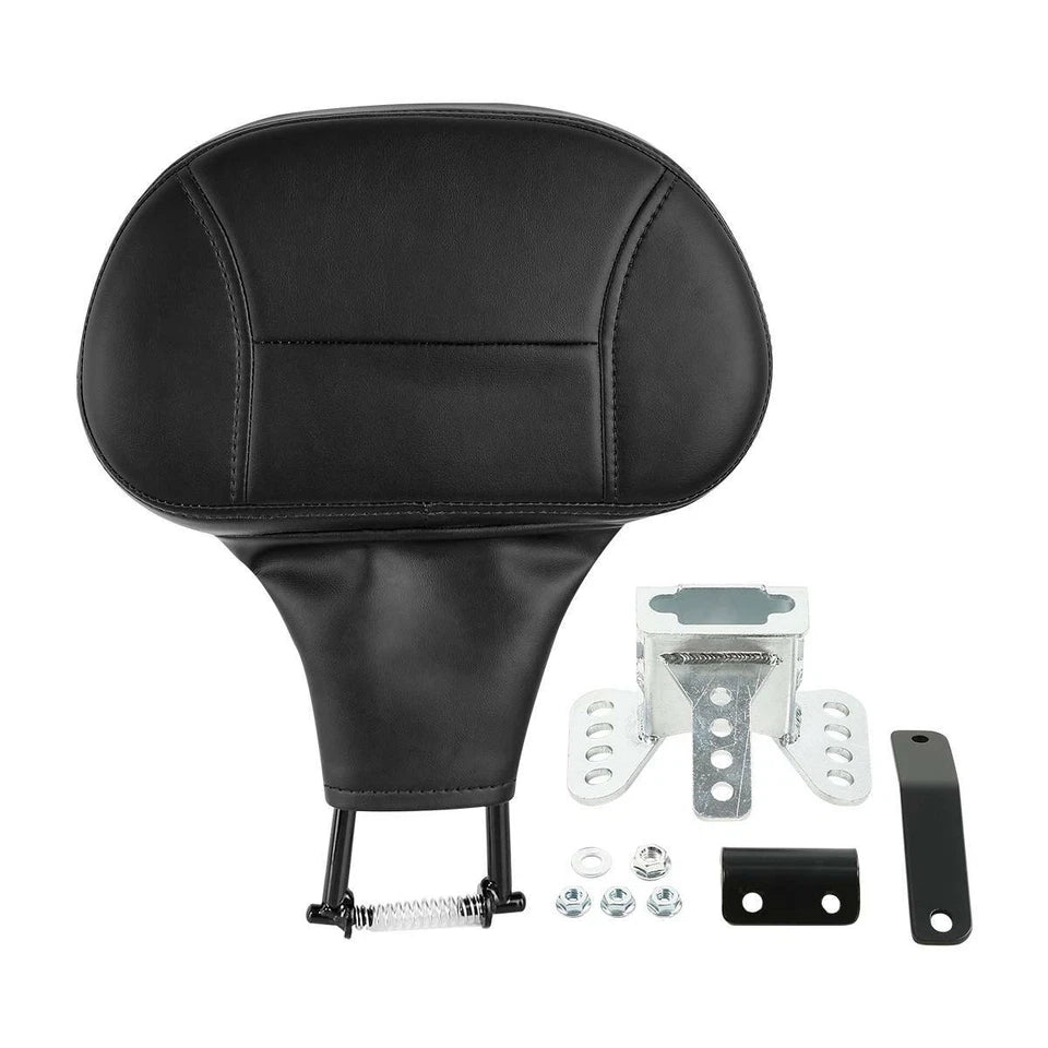 Black Front Driver Rider Backrest Fit For Harley Touring Road King Glide 09-2023