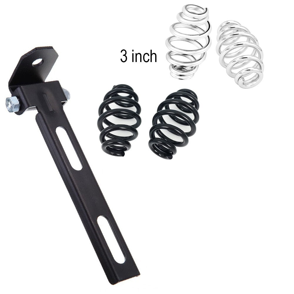 Solo seat barrel springs in black and chrome with the slotted T-bar and swivel bracket